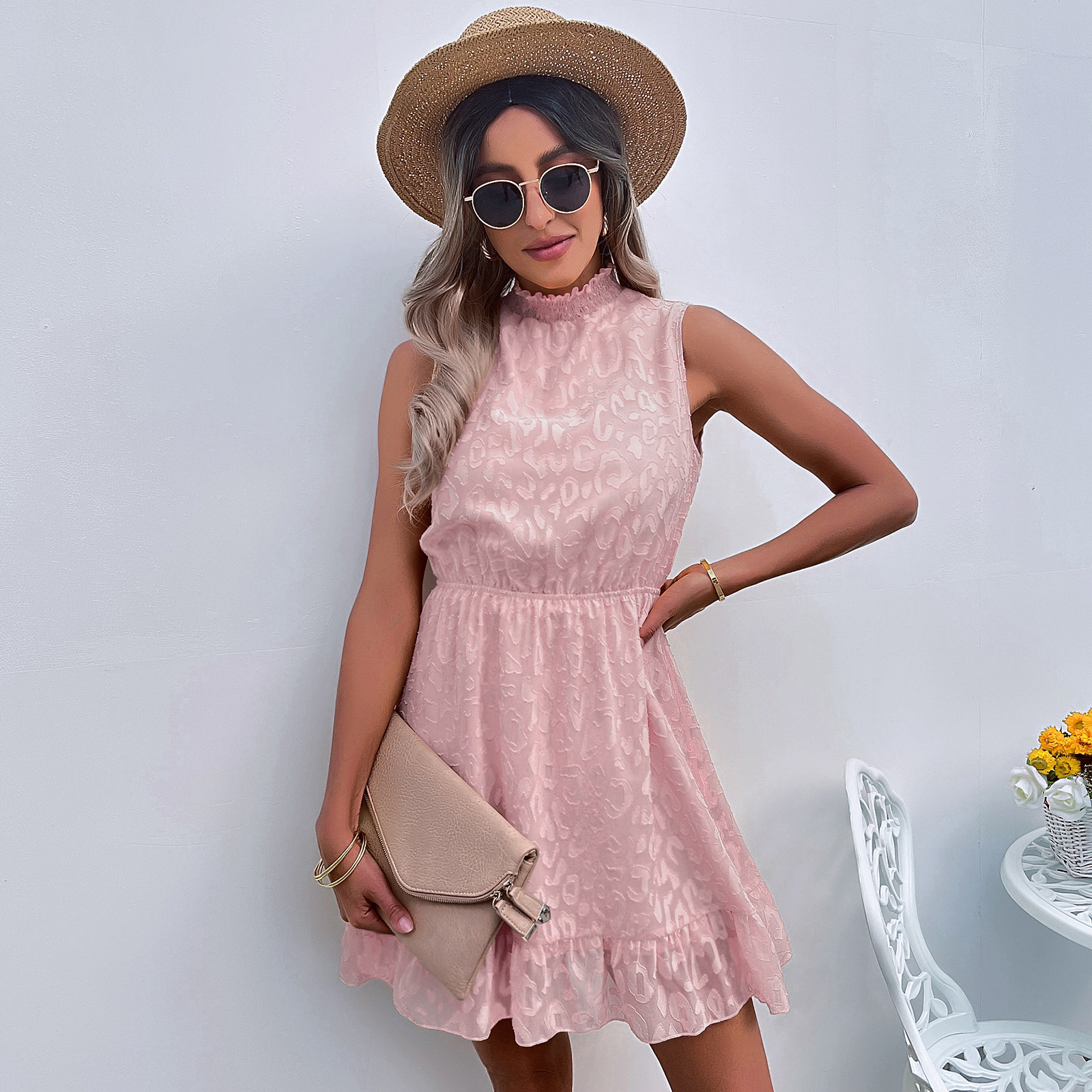 chiffon lace dress
