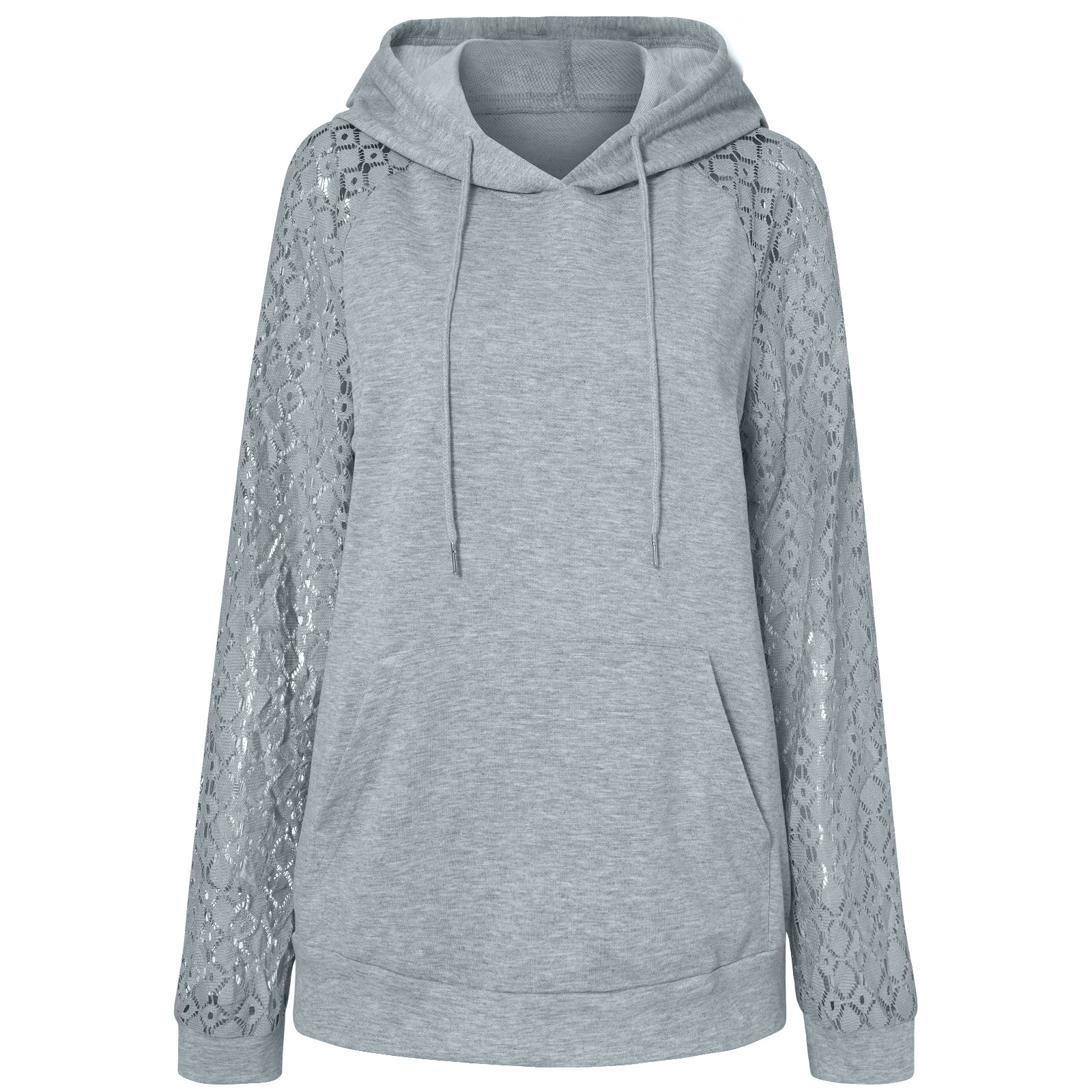 Fashion lace patchwork hoodie hoodie