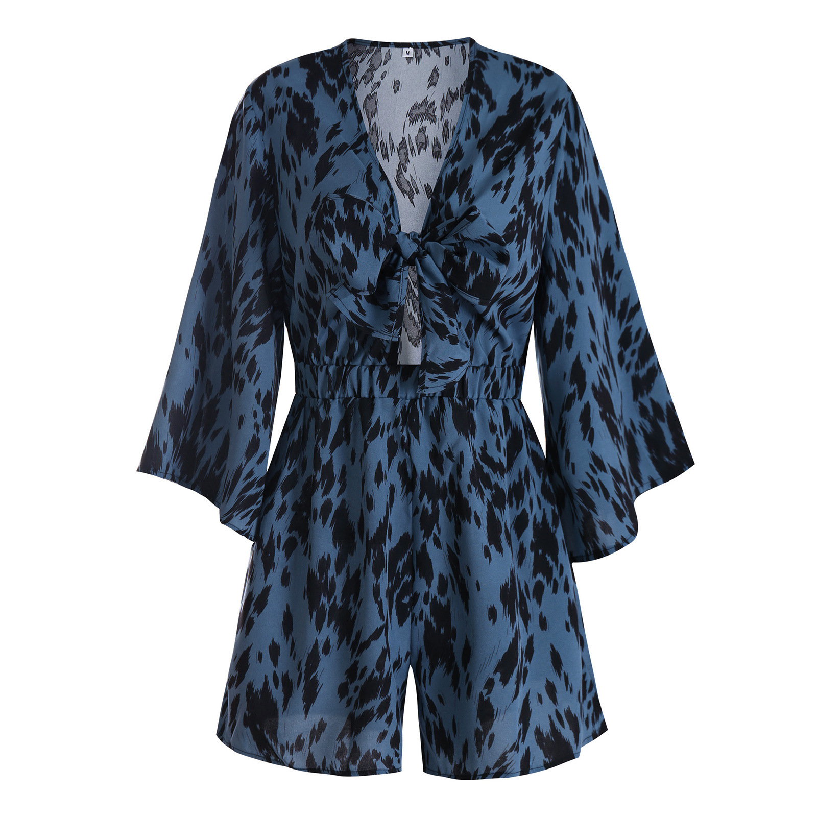Loose printed chiffon jumpsuit