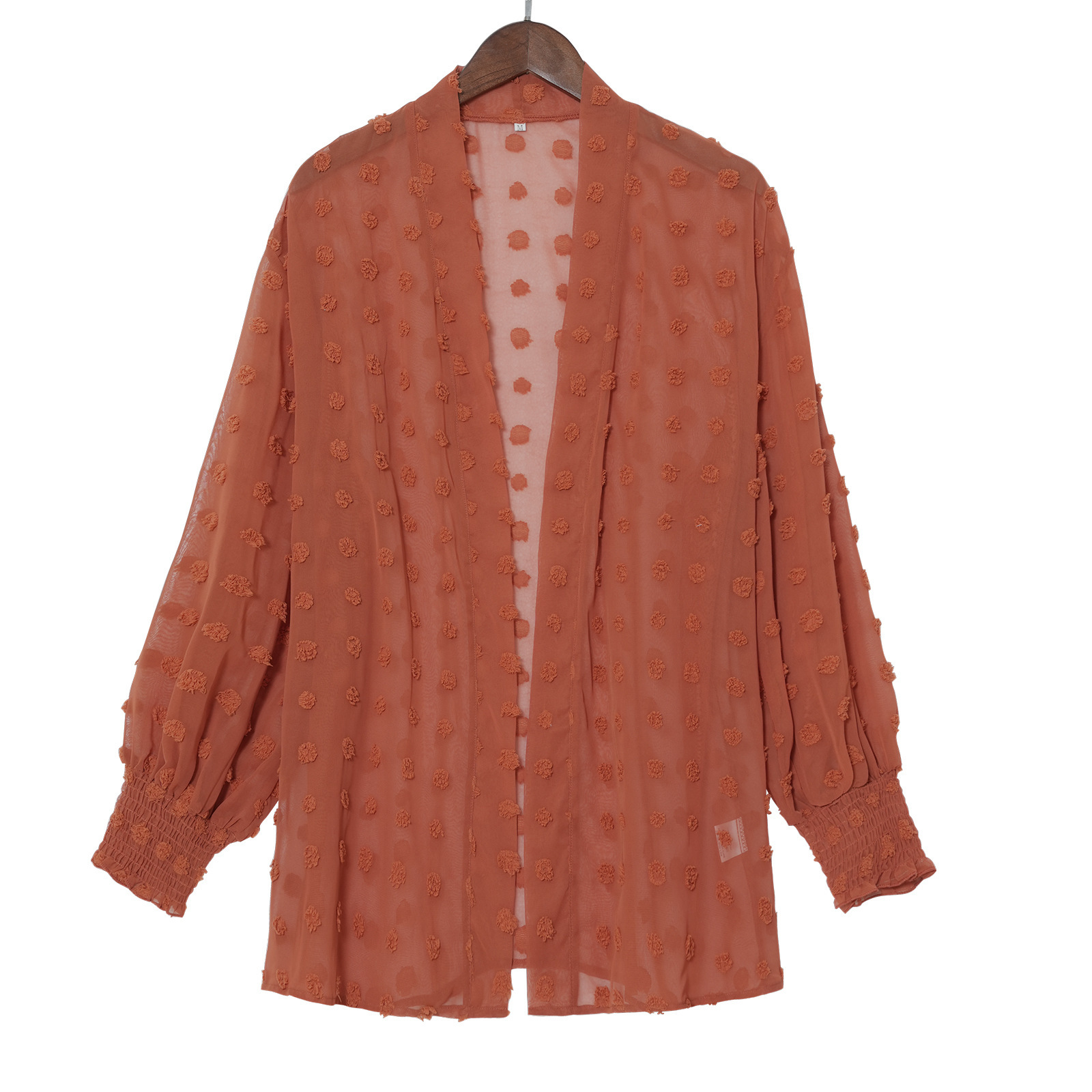 Trendy jacquard chiffon top
