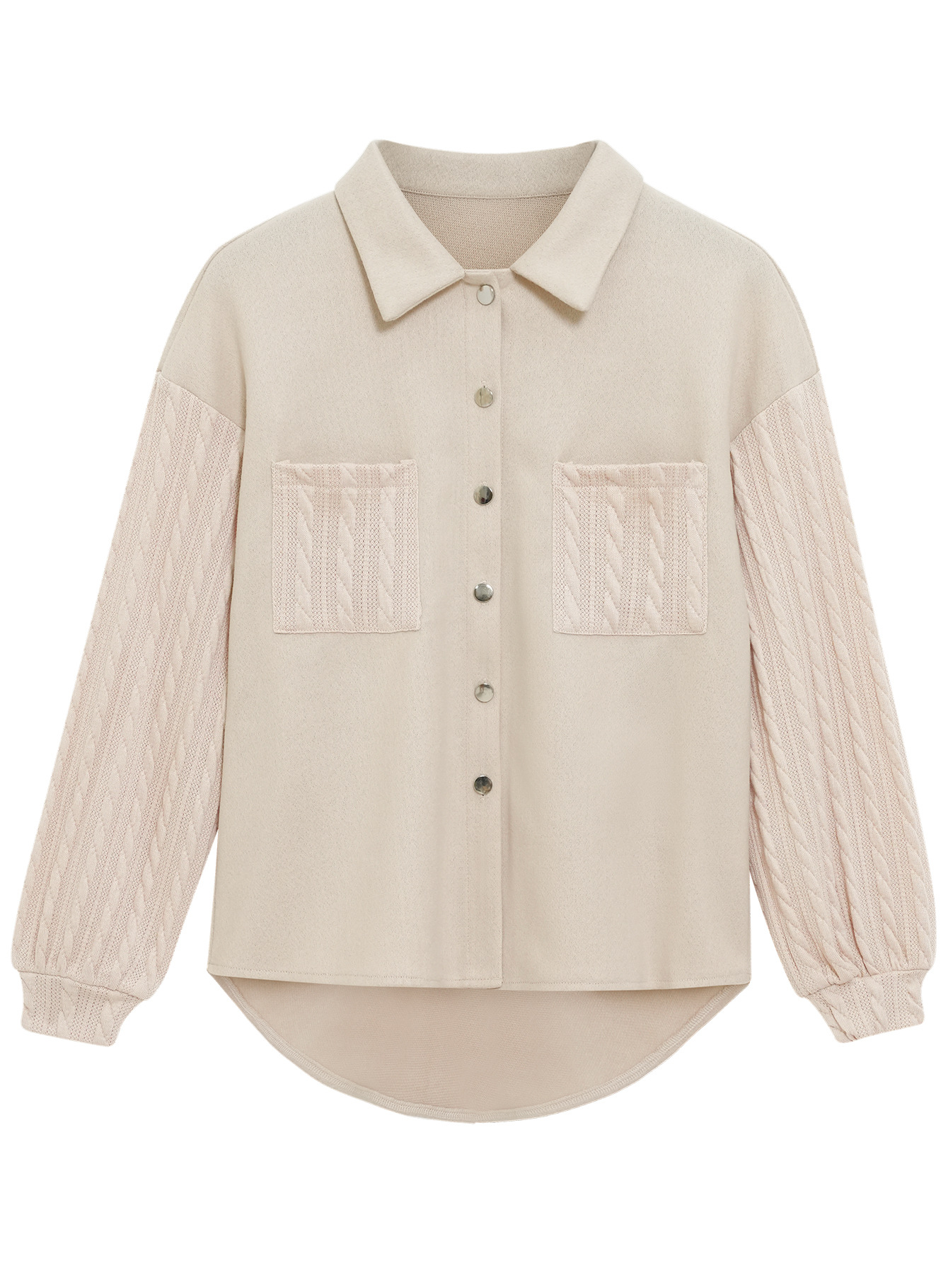 Trendy single-breasted knitted jacket