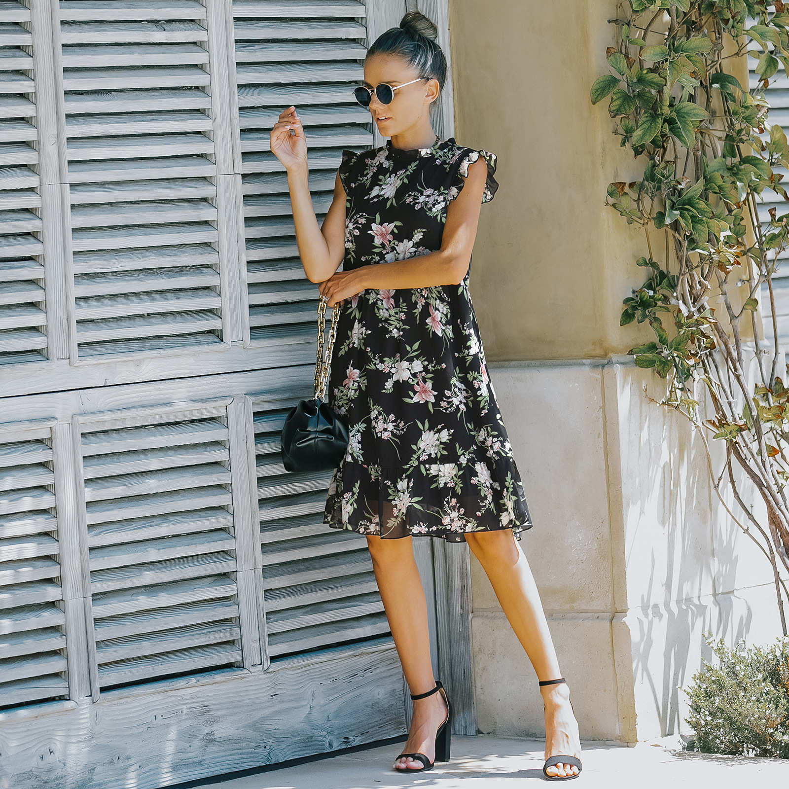 women's floral midi skirt