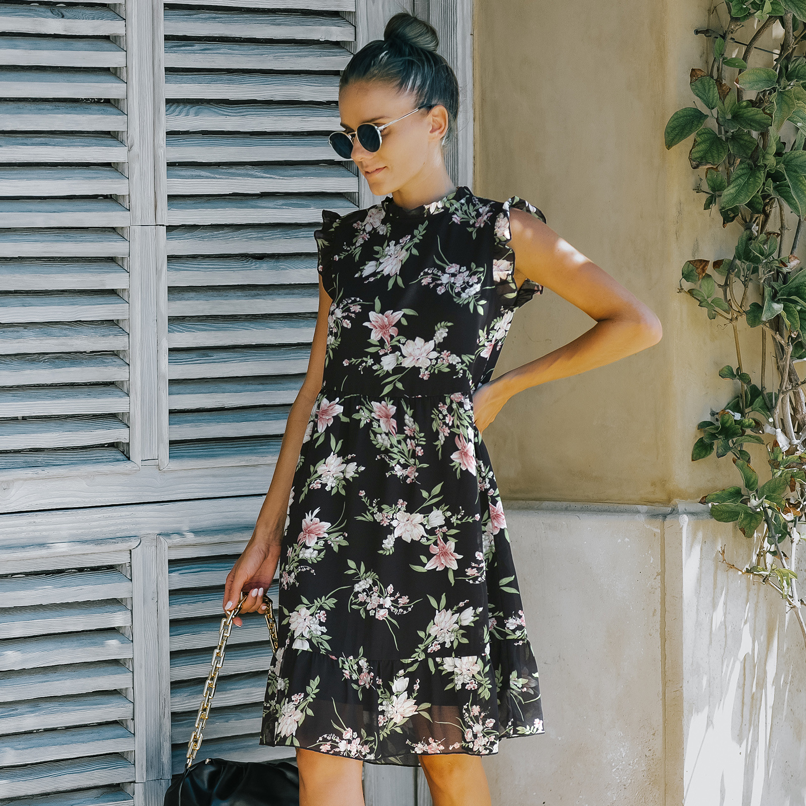 women's floral midi skirt