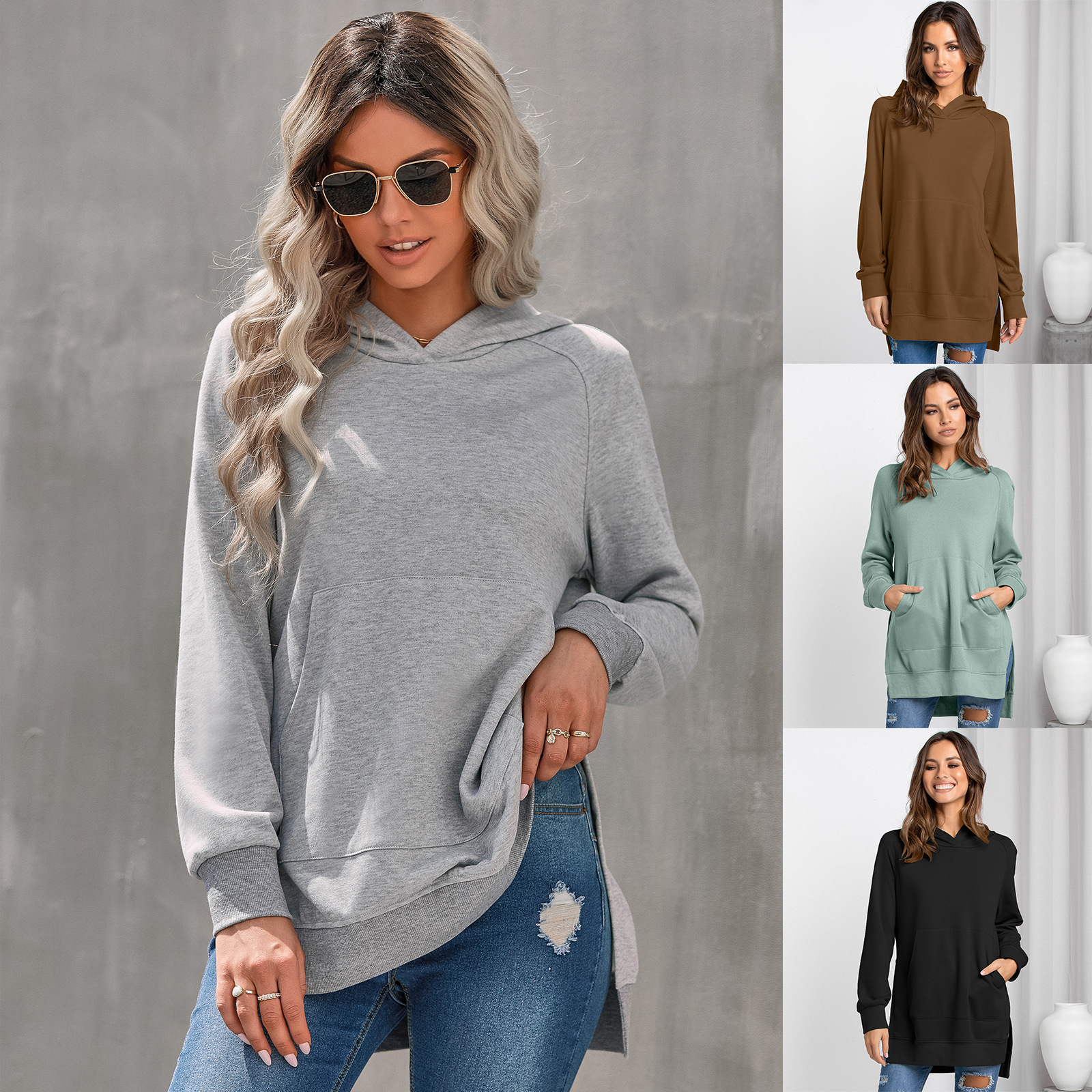 Fashionable hooded jumper