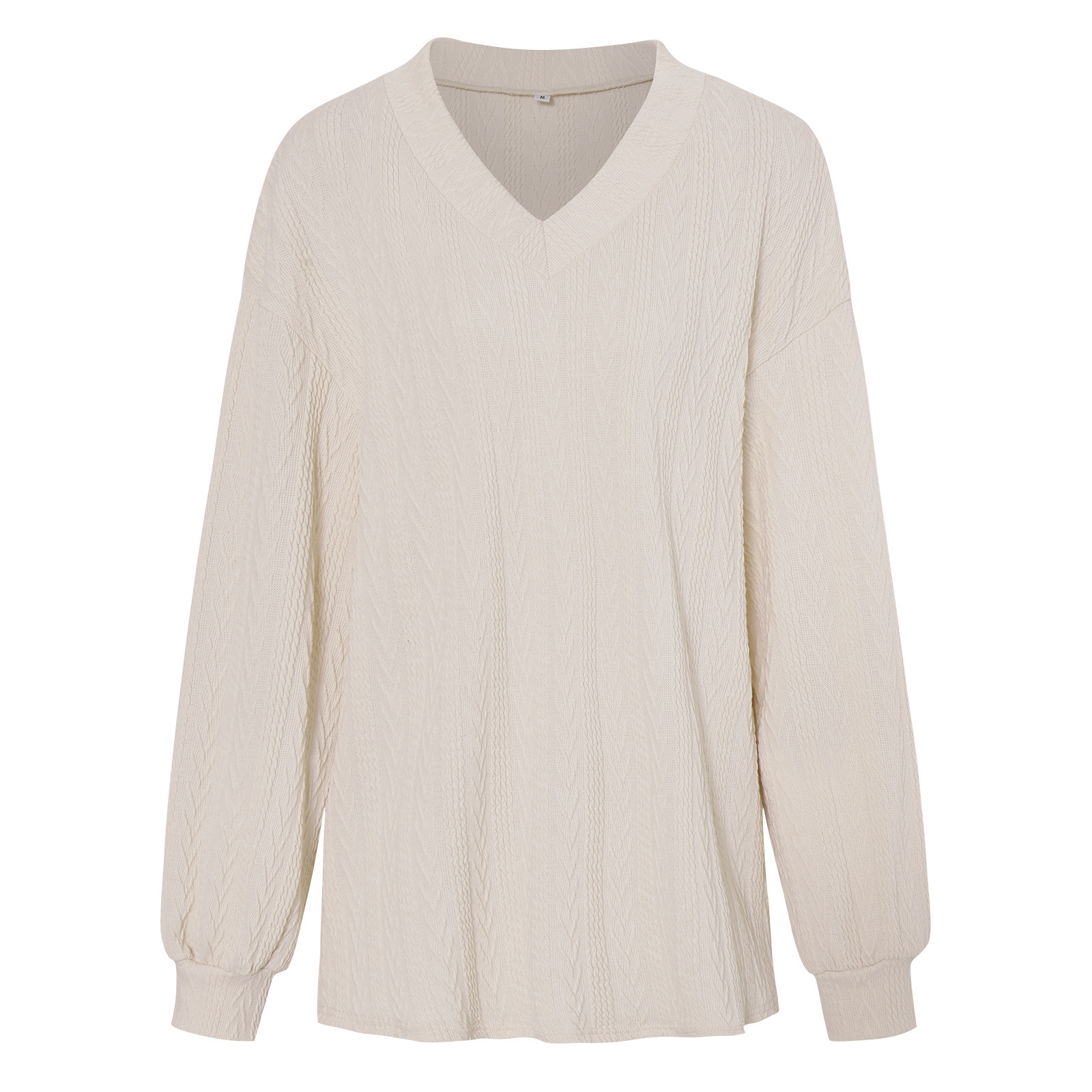 Jacquard v-neck sweater