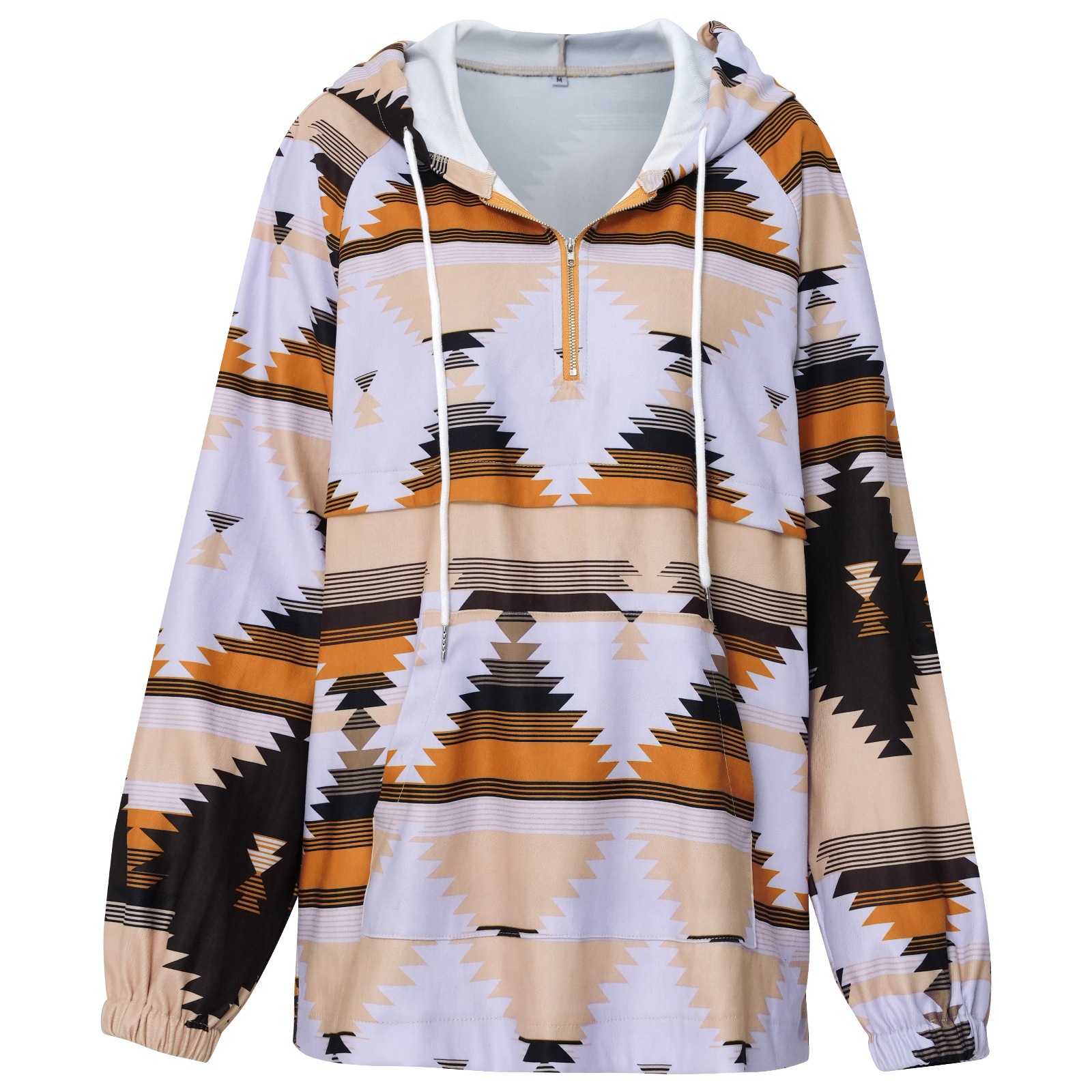 Printed hoodie coat