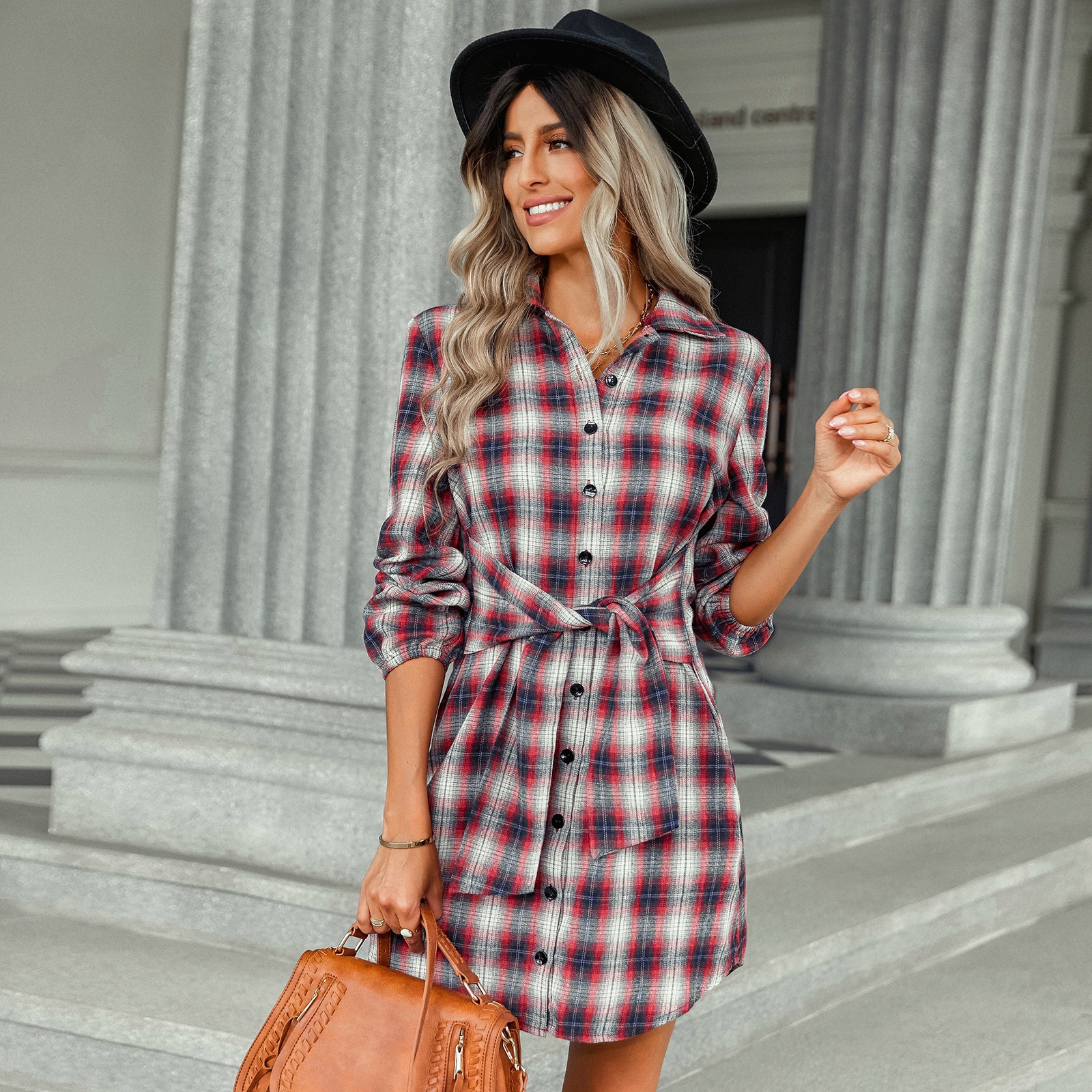 Women's plaid dress